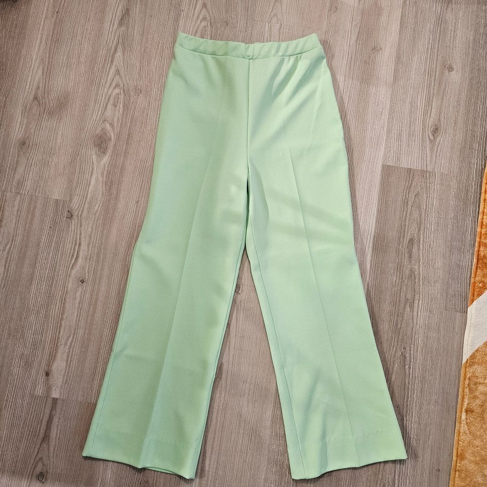 Mint Green Women's 60s Polyester Pants